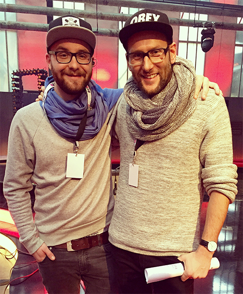 Simon und sein Zwillingsbruder Mark Forster